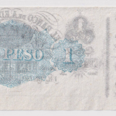 Chile, 1 Peso Remanente del Banco Edwards, 1877.