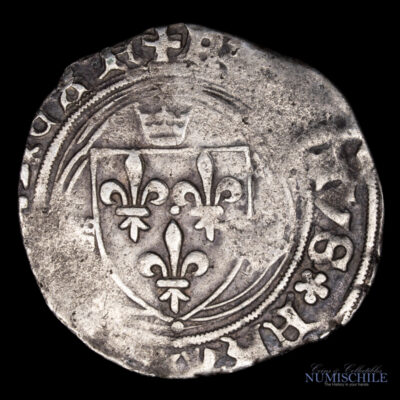 Francia, Carlos VI acuñado entre los años 1380 – 1422, Blanc dit Guénard #P5B