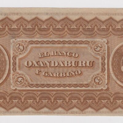 Argentina, Banco Oxandaburu y Garbino 1869, 5 Pesos #P0B