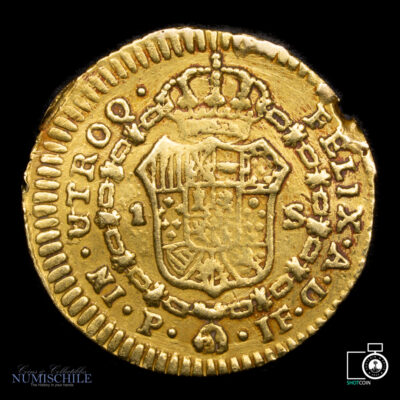 Colombia, 1 Escudo 1807 ceca de Popayán, oro #DD