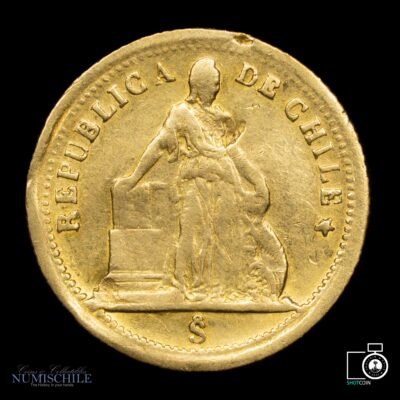 Chile, 1 Peso 1864, Oro. #DD