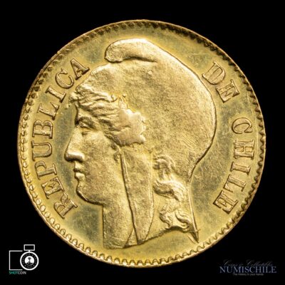 Chile, 5 Pesos 1895, Oro. #DD3