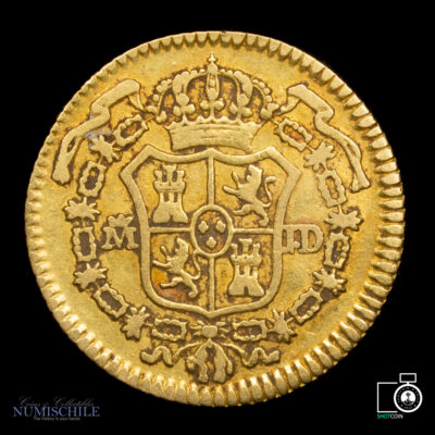 España, 1/2 Escudo 1783 ceca Madrid, oro #DD1