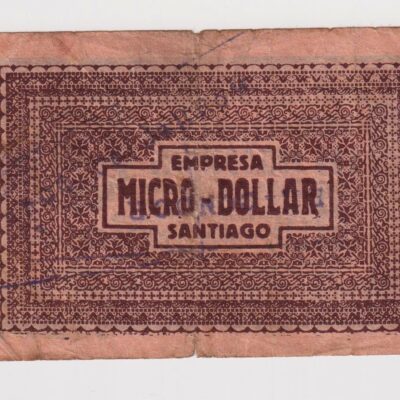 Chile, Vale comercial por 2 Micro Dollars, Santiago.