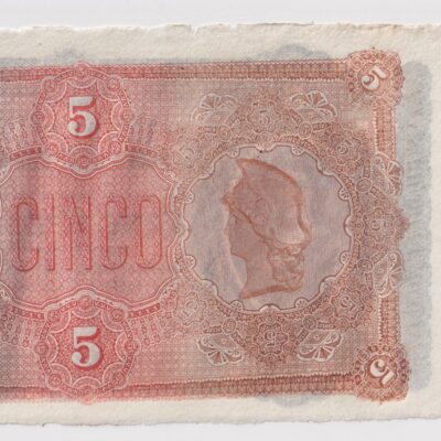 Chile, Banco de A. Edwards, 5 Pesos remanente del 3 de Enero de 1877, Muy Escaso #NCH