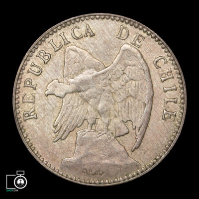 Chile, 20 centavos de 1895, escasa #PJ13
