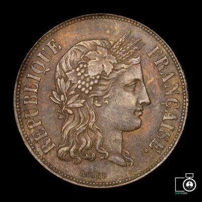 Chile, prueba Francesa de 1851, 20 centavos en cobre #PJ1