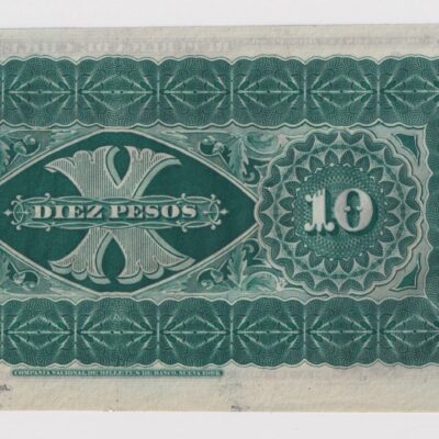 Chile, Billete remanente de Banco del Pobre, $10 con talón, año 187x  #YY (IVA incluido)