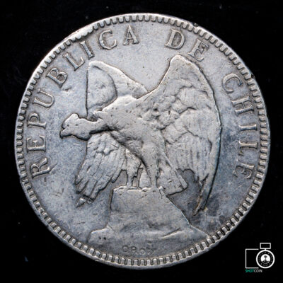 Chile, 1 Peso 1897 Fecha escasa #NQ (IVA incluido)