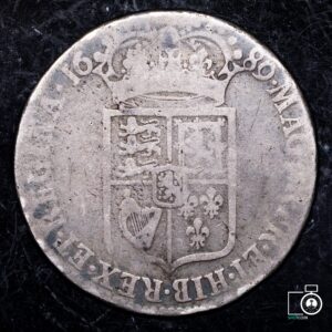 Inglaterra, 1/2 Crown 1689, William y Mary (1er escudo) (38Ox02T)(IVA incluido)