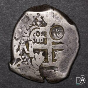 Guatemala, 1839, Resello sobre 8 Reales 1763 Potosí (TT10F) (IVA Incluido)