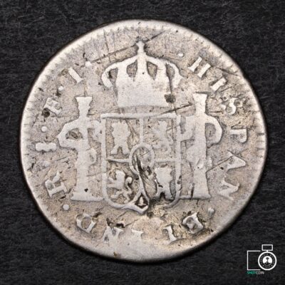 Chile, Santiago, 1/2 Real 1817 FI, Escaso ensayador (Q) (IVA Incluido)