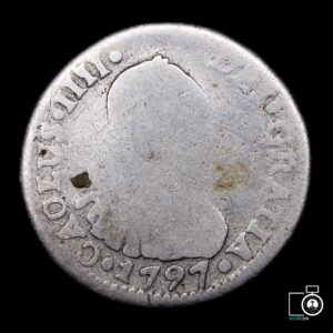 Chile, Santiago, 1/2 Real 1797 Error CAOLUS (NQ) (IVA Incluido)