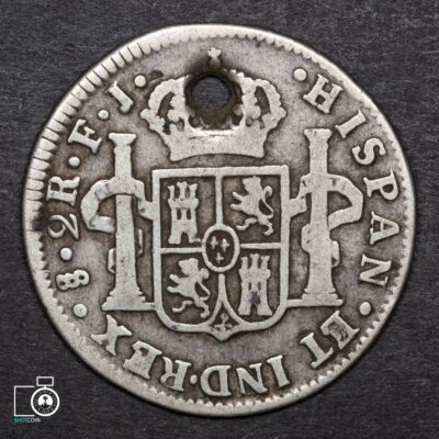 Chile, Santiago, 2 Reales 1814, fecha rara (N) (IVA Incluido)
