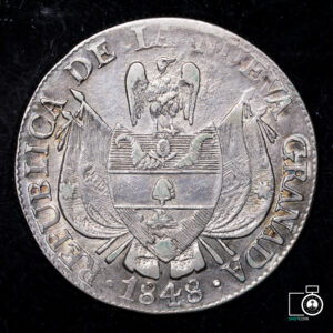 Colombia, 10 Reales 1848 (TT36T) (IVA Incluido)