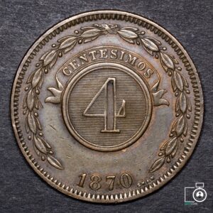 Paraguay, 4 Centésimos 1870 (NQ) (IVA Incluido)