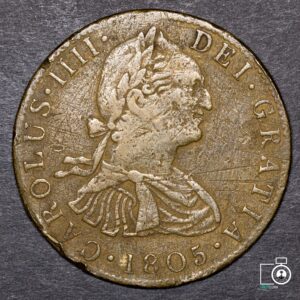 Botón 8 Reales 1805 Lima, bronce (NQ) (IVA Incluido)