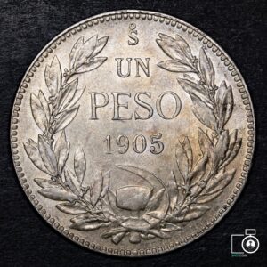 Chile, 1 Peso 1905, muy alto grado (Q) (IVA Incluido)