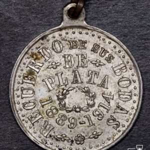 Chile, Medalla de la Sociedad Int. de Artesanos y Socorros Mutuos, Iquique, 1914, plata. (NQ) (IVA Incluido)