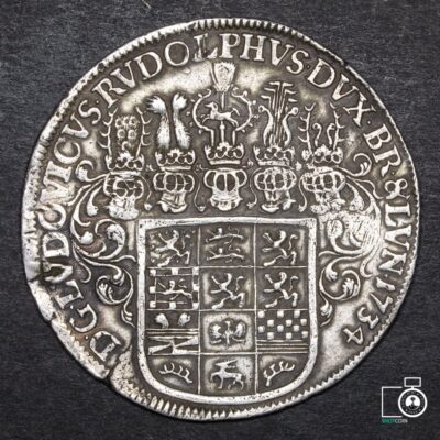 E. Alemanes, Principado de Brünswick-Wolfenbüttel, 1 Thaler 1734, Louis Rudoph, plata (TT20P) (IVA Incluido)
