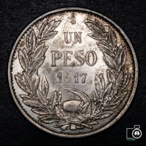 Chile, 1 Peso 1917 (NQ) (IVA Incluido)