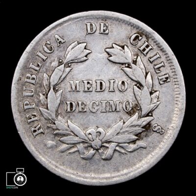 Chile, 1/2 Décimo 1875/5 (Q) (IVA Incluido)