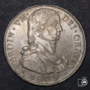 Chile, Santiago, 8 Reales 1809 FJ, busto almirante (YYD18) (IVA Incluido)