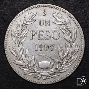 Chile, 1 Peso 1897, Rara (YYE8) (IVA Incluido)