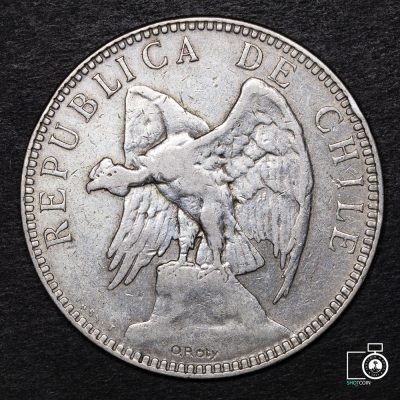 Chile, 1 Peso 1897, Rara (YYE8) (IVA Incluido)