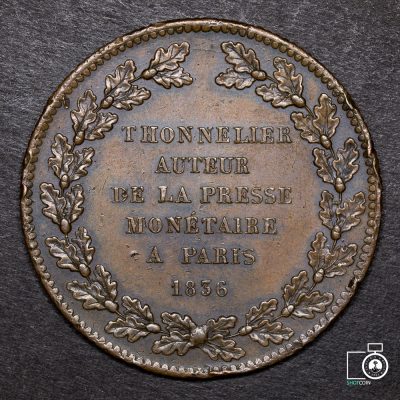 Chile, Prueba de maquinaria Thonnelier 1836, cobre (YYG4) (IVA Incluido)