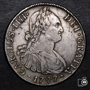Chile, Santiago, 8 Reales 1797 DA (YYG9) (IVA Incluido)