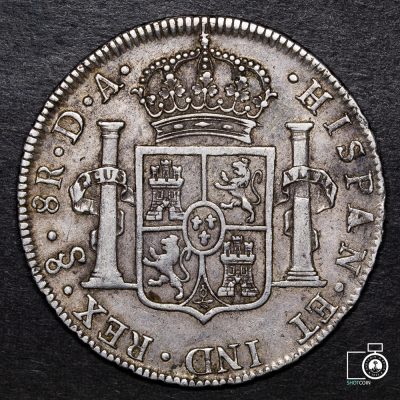 Chile, Santiago, 8 Reales 1797 DA (YYG9) (IVA Incluido)