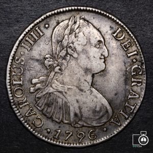 Chile, Santiago, 8 Reales 1796 DA (YYG10) (IVA Incluido)