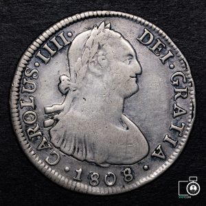 Chile, Santiago, 4 Reales 1808/7 FJ, Carolus IIII (YYF20) (IVA Incluido)