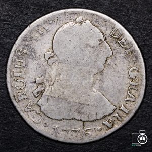 Chile, Santiago, 2 Reales 1776 DA (YYF12) (IVA Incluido)