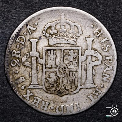 Chile, Santiago, 2 Reales 1776 DA (YYF12) (IVA Incluido)