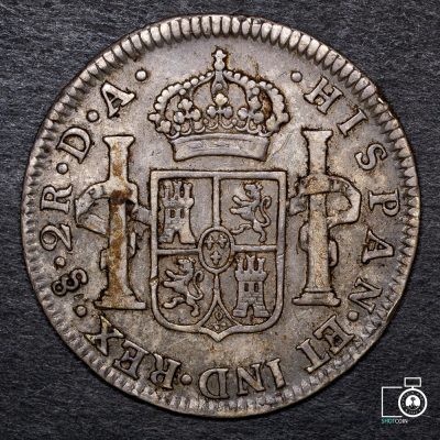 Chile, Santiago, 2 Reales 1799 DA (YYF13) (IVA Incluido)