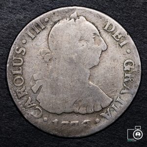 Chile, Santiago, 2 Reales 1778/6 DA (YYF15) (IVA Incluido)