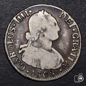 Chile, Santiago, 2 Reales 1808 Carolus IIII (YYD11) (IVA Incluido)