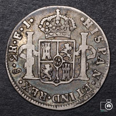 Chile, Santiago, 2 Reales 1808 Carolus IIII (YYD11) (IVA Incluido)
