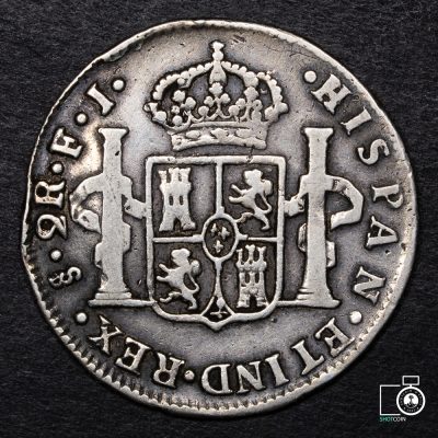 Chile, Santiago, 2 Reales 1808 Carolus IIII (YYD12) (IVA Incluido)