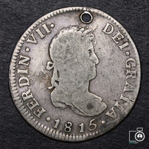 Chile, Santiago, 2 Reales 1815 FJ (YYD13) (IVA Incluido)
