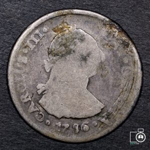 Chile, Santiago, 1 Real 1786 DA, Ceca grande (YYF11) (IVA Incluido)