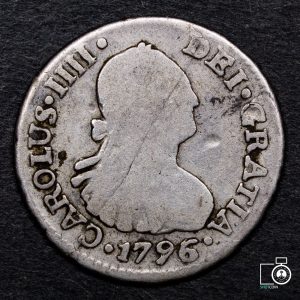 Chile, Santiago, 1/2 Real 1796/5 DA (YYG17) (IVA Incluido)