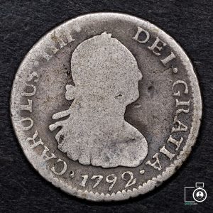 Chile, Santiago, 1/2 Real 1792 DA (YYH5) (IVA Incluido)