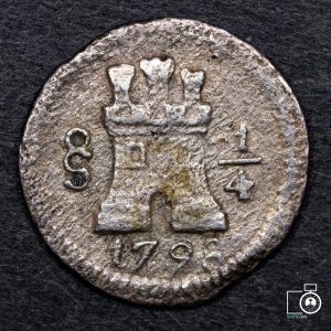 Chile, 1/4 Real 1798 (YYF8) (IVA Incluido)