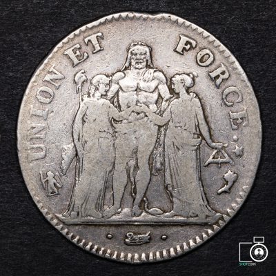 Francia, 5 Francs L´an 5 (1796), París (YYD19) (IVA Incluido)