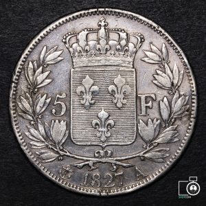 Francia, 5 Francs 1827 A (París) (YYE12) (IVA Incluido)