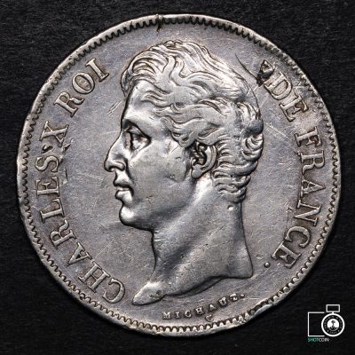 Francia, 5 Francs 1827 A (París) (YYE12) (IVA Incluido)