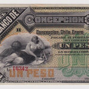 Chile, Banco de Concepción, $1, remanente con talón, Enero 18(80s) #Nch (IVA incluido)